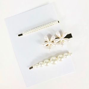 Hair Barrette Clips Pearl Pin Accessory- 85